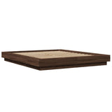 Cadre de lit sans matelas chêne marron 150x200 cm