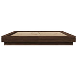 Cadre de lit sans matelas chêne marron 150x200 cm