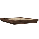 Cadre de lit sans matelas chêne marron 150x200 cm