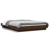 Cadre de lit sans matelas chêne marron 120x200 cm