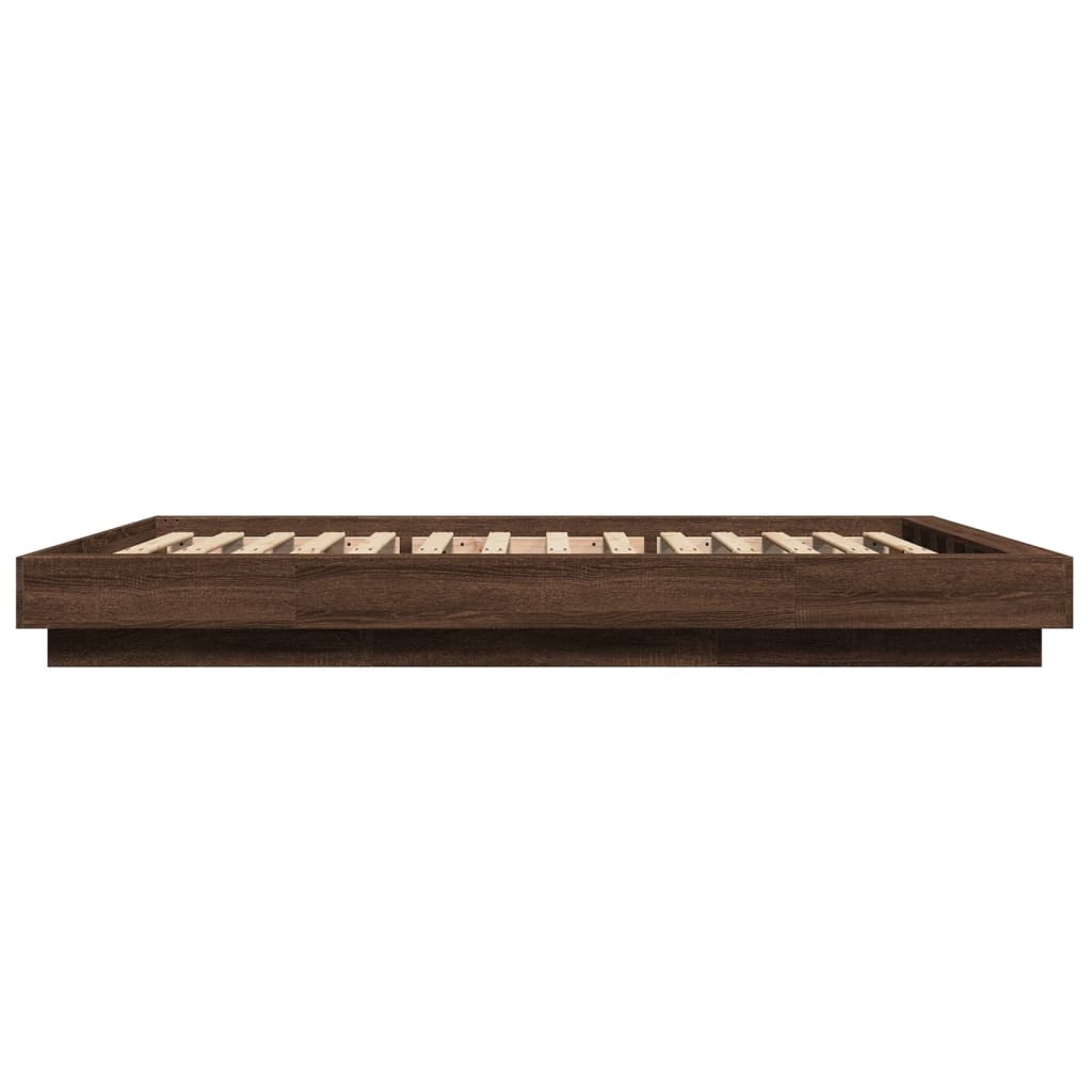 Cadre de lit sans matelas chêne marron 120x200 cm