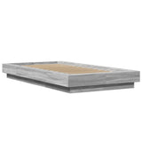 Cadre de lit sans matelas sonoma gris 100x200 cm