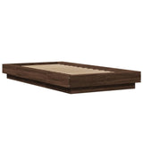 Cadre de lit sans matelas chêne marron 100x200 cm