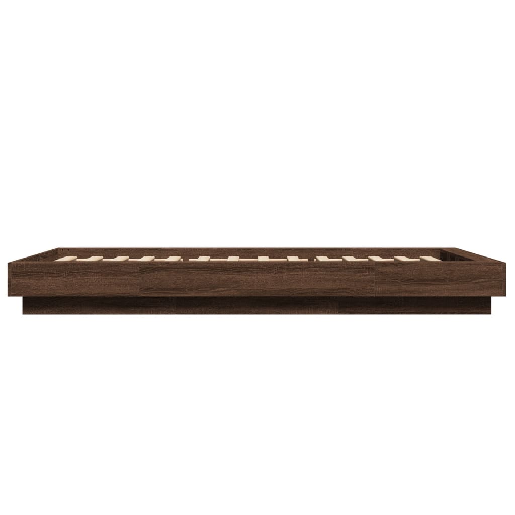 Cadre de lit sans matelas chêne marron 100x200 cm