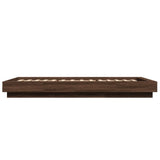 Cadre de lit sans matelas chêne marron 100x200 cm