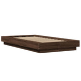 Cadre de lit sans matelas chêne marron 100x200 cm