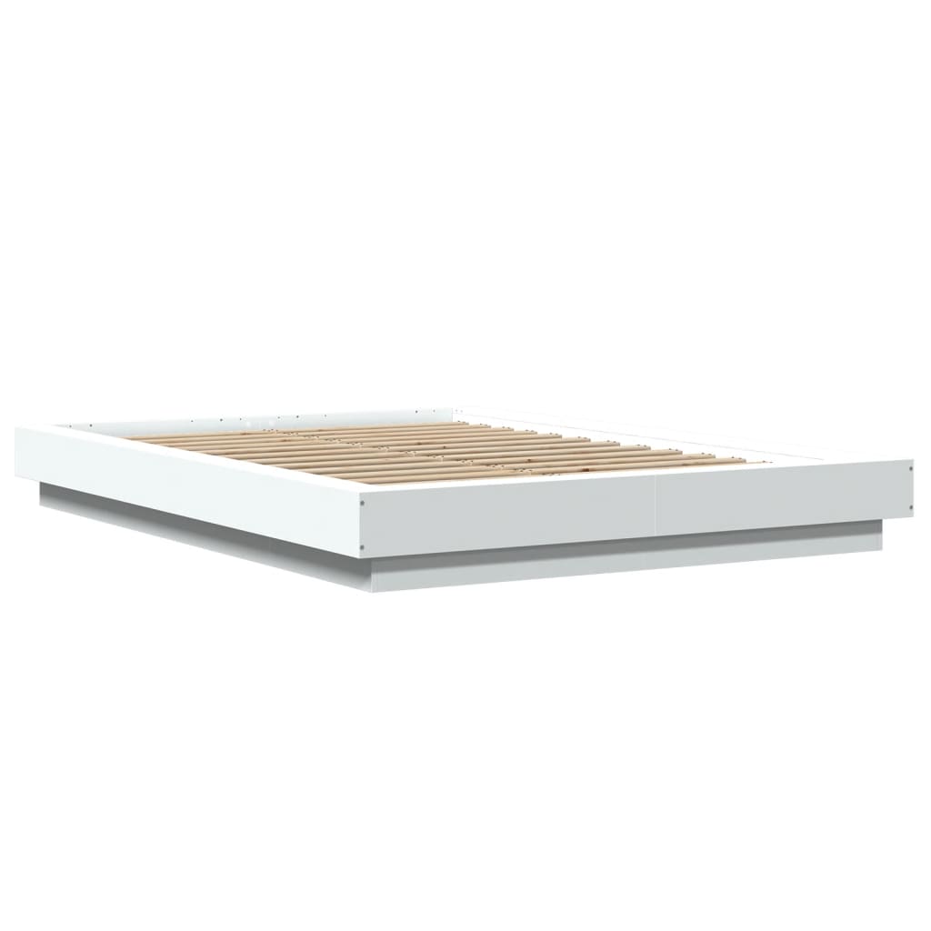 Cadre de lit sans matelas blanc 140x190 cm