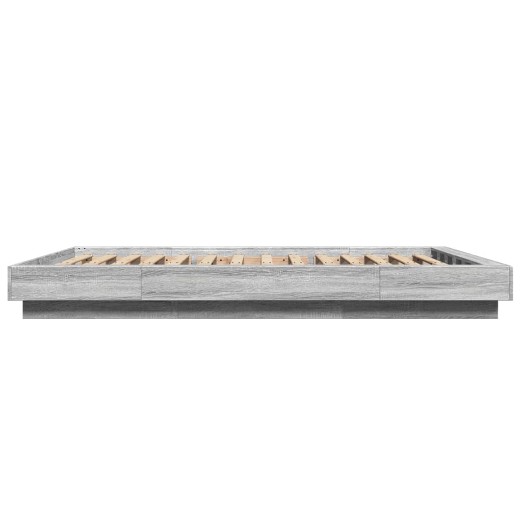 Cadre de lit sans matelas sonoma gris 140x190 cm