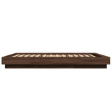 Cadre de lit sans matelas chêne marron 140x190 cm