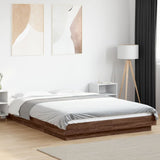 Cadre de lit sans matelas chêne marron 140x190 cm