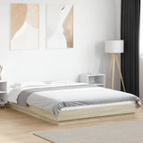 Cadre de lit sans matelas chêne sonoma 135x190 cm