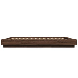 Cadre de lit sans matelas chêne marron 135x190 cm