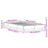 Cadre de lit sans matelas blanc 90x190 cm