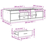 Day bed with drawers without mattress sonoma oak 100x200 cm