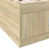 Day bed with drawers without mattress sonoma oak 90x200 cm