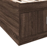 Day bed with drawers without mattress brown oak 90x200 cm