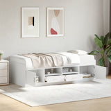 Day bed with drawers without mattress white 75x190 cm