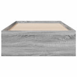 Cadre de lit avec tiroirs sans matelas sonoma gris 90x190 cm