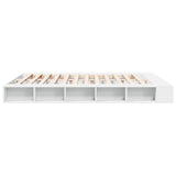 Cadre de lit sans matelas blanc 200x200 cm