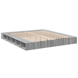 Cadre de lit sans matelas sonoma gris 200x200 cm