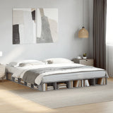 Cadre de lit sans matelas sonoma gris 200x200 cm