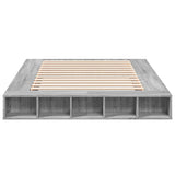 Cadre de lit sans matelas sonoma gris 160x200 cm