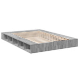 Cadre de lit sans matelas sonoma gris 160x200 cm