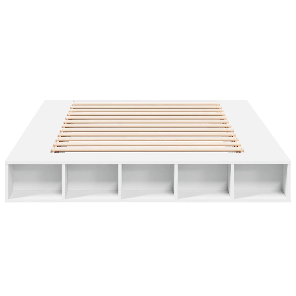 Cadre de lit sans matelas blanc 150x200 cm