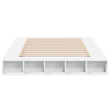 Cadre de lit sans matelas blanc 150x200 cm