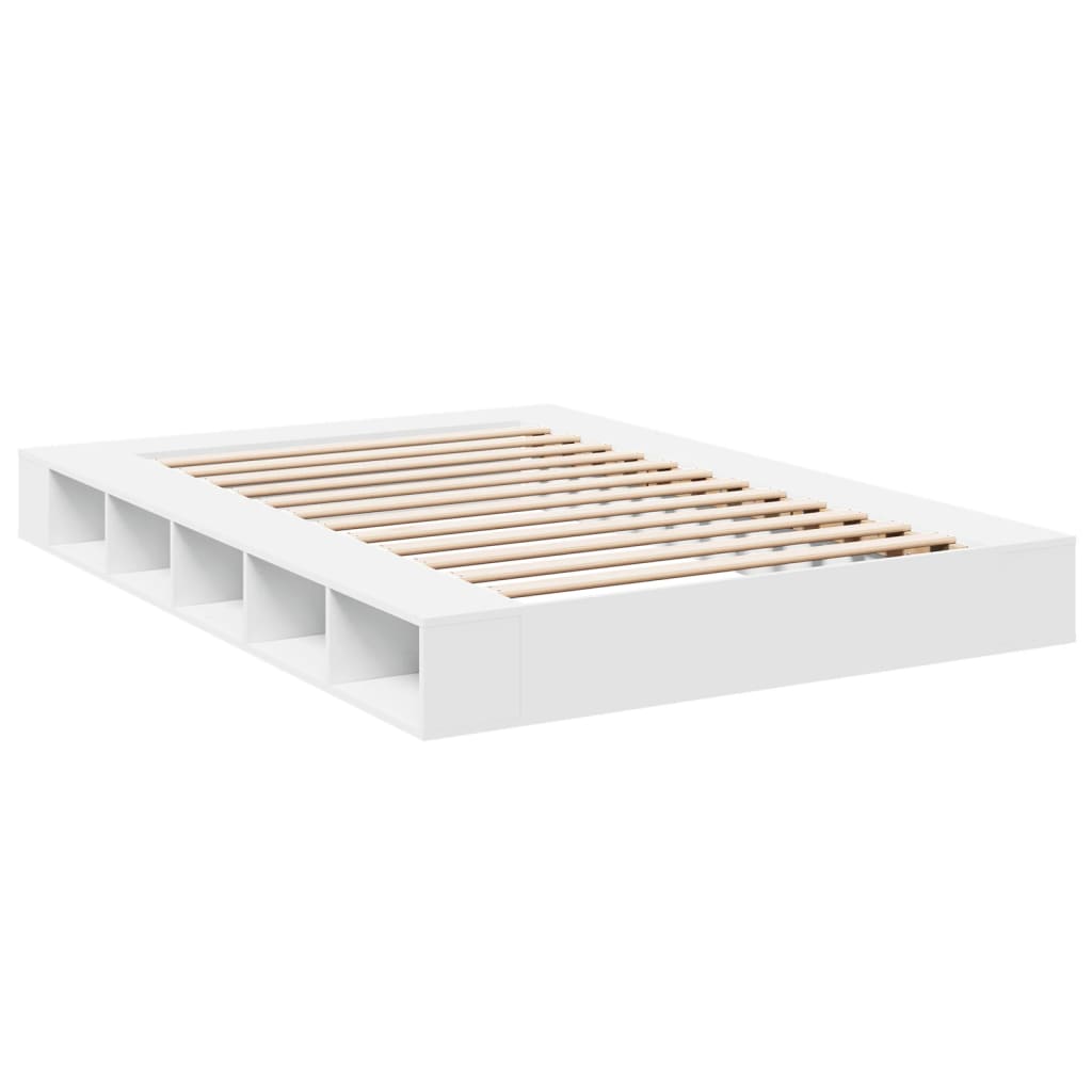 Cadre de lit sans matelas blanc 150x200 cm