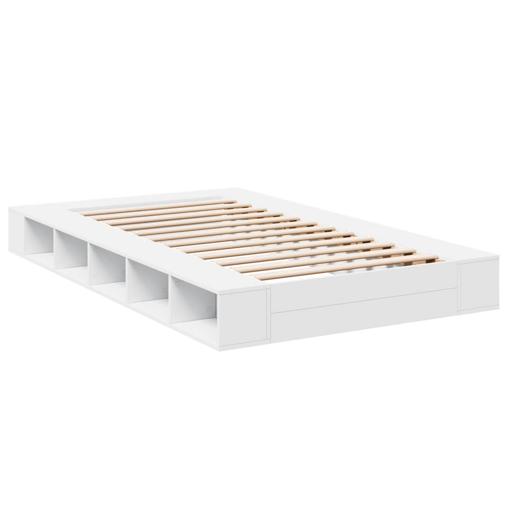 Cadre de lit sans matelas blanc 120x200 cm