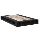 Cadre de lit sans matelas noir 140x190 cm