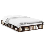 Cadre de lit sans matelas chêne marron 140x190 cm