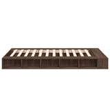 Cadre de lit sans matelas chêne marron 140x190 cm