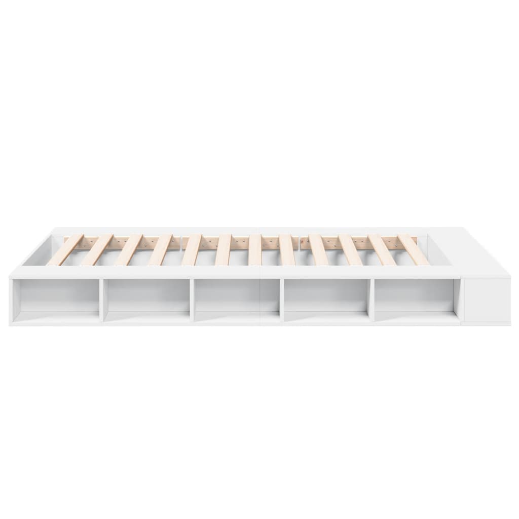 Cadre de lit sans matelas blanc 135x190 cm