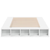 Cadre de lit sans matelas blanc 120x190 cm