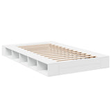 Cadre de lit sans matelas blanc 120x190 cm