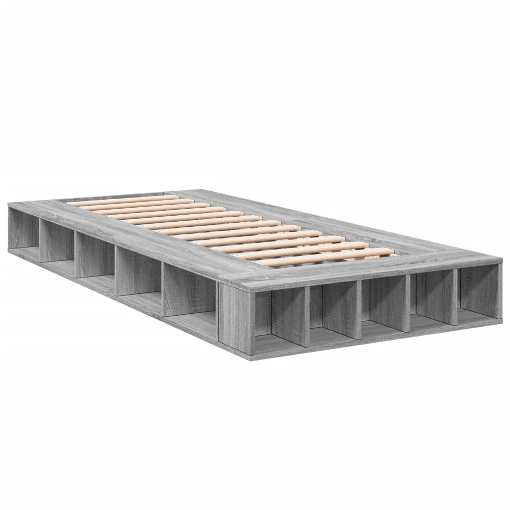 Cadre de lit sans matelas sonoma gris 100x200 cm