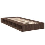 Cadre de lit sans matelas chêne marron 100x200 cm