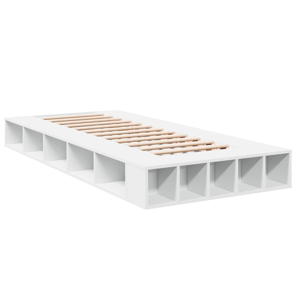 Cadre de lit sans matelas blanc 90x200 cm