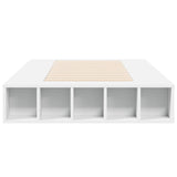 Cadre de lit sans matelas blanc 75x190 cm