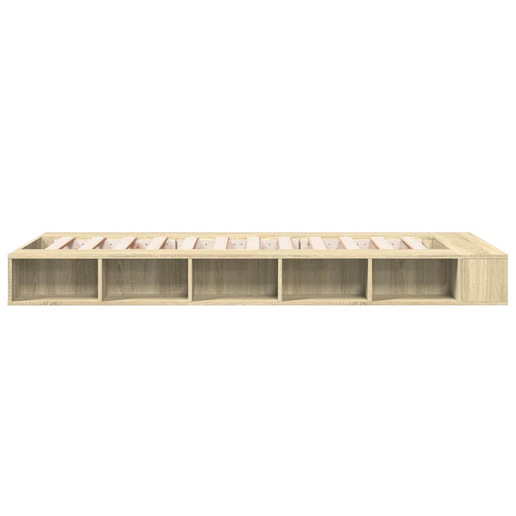 Bed frame without mattress sonoma oak 75x190 cm