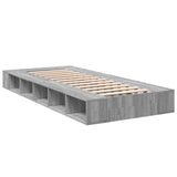 Cadre de lit sans matelas sonoma gris 75x190 cm