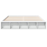 Cadre de lit sans matelas blanc 200x200 cm