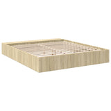 Cadre de lit sans matelas chêne sonoma 200x200 cm