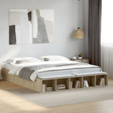 Cadre de lit sans matelas chêne sonoma 200x200 cm