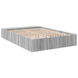 Cadre de lit sans matelas sonoma gris 120x200 cm