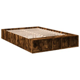 Cadre de lit sans matelas chêne fumé 140x190 cm