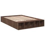 Cadre de lit sans matelas chêne marron 140x190 cm