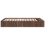 Cadre de lit sans matelas chêne marron 140x190 cm